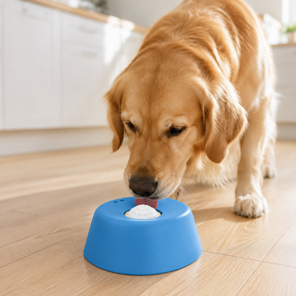 Yipetor Slow Feeder Dog Bowls for Liquid Treats - Complimentary Gift with Purchase, No-Spill Bone Broth Licking Bowl with Built-in Rolling Ball, Versatile Puppy Yogurt Feeder for All Breeds, Ideal for Dietary Supplements and Post-Operative Nutrition